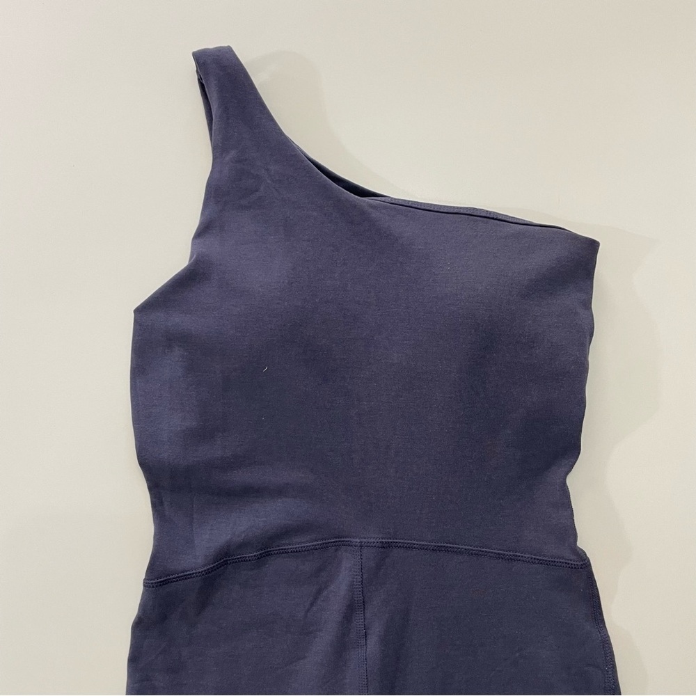 Old Navy Active Powerchill Bodysuit One-Shoulder Blue Gray Women S Yoga Athletic
